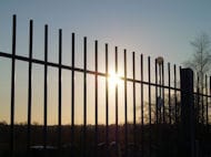 Vertical Bar Steel Railings at School in Bury